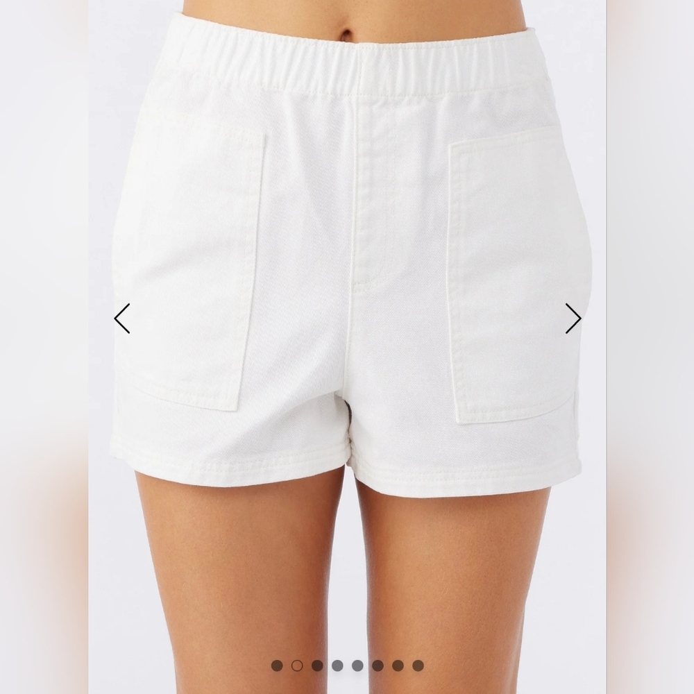 O'NEILL Sonnet - High Waisted Denim Shorts Cream/White Size Med - Picture 5 of 11